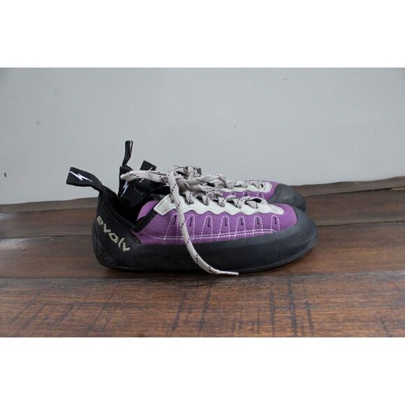 Evolv Women's Purple Elektra Lace Climbing Shoes Size 7T - Picture 2 of 9